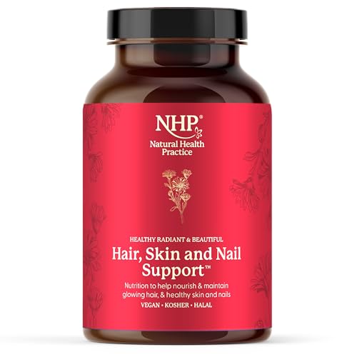 Image of NHP The Natural Health Practice Hair, Skin and Nail Support Supplement (60 Capsules) with Zinc, Vitamin E and C