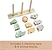 Fisher-Price Wood Baby Toy Stack & Sort Animals, 10 Wooden Pieces for Developmental Play for Infants & Toddlers Ages 1+ Years