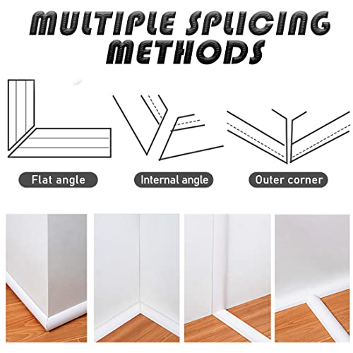 6.5Ft Floor Cord Cover Cable Protector, Strong Self-Adhesive Rubber Wire Management Organizer Hider - Extension Protect Cords And Prevent Trip Hazard, Wall Cord Cavity For Home Office Outdoor (White) #TOP6