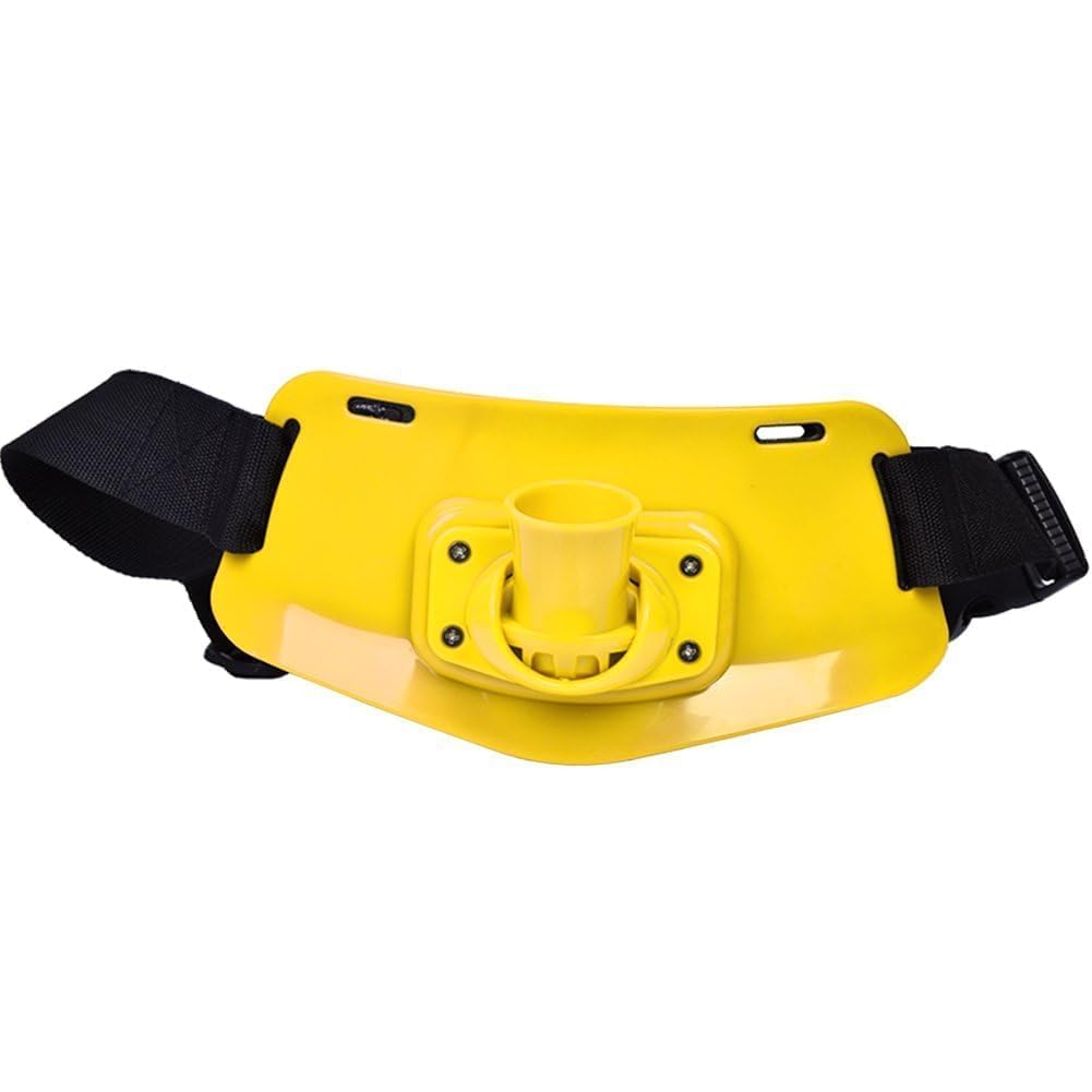 Agatige 26.9 x 13.4 x 7.5cm / 10.6 x 5.3 x 2.9inch Fishing Rod Holder, Fishing Rod Adjustable Waist Fighting Belt Fishing Belly Top Fishing Fighting Waist Adjustable Fishing Rod Holder Belt (Yellow) โ image 1