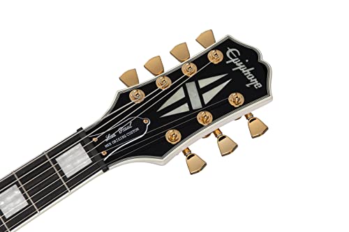Epiphone Matt Heafy Les Paul Custom Origins 7 cordes avec étui rigide Blanc - Les Beatles, Paul McCartney, John Lennon, RIngo Starr, George Harrison Epiphone Matt Heafy Les Paul Custom Origins 7 cordes avec étui rigide Blanc – Image 6