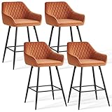 chaise haute cuisine orange 【Tabourets de bar Avec Accoudoirs et Repose-Pieds à votre Services】Ces tabourets de bar, avec les Repose-pieds métalliques qui servent vos pieds, et les accoudoirs pour vos bras et mains, vous permettent de bien vous reposer.