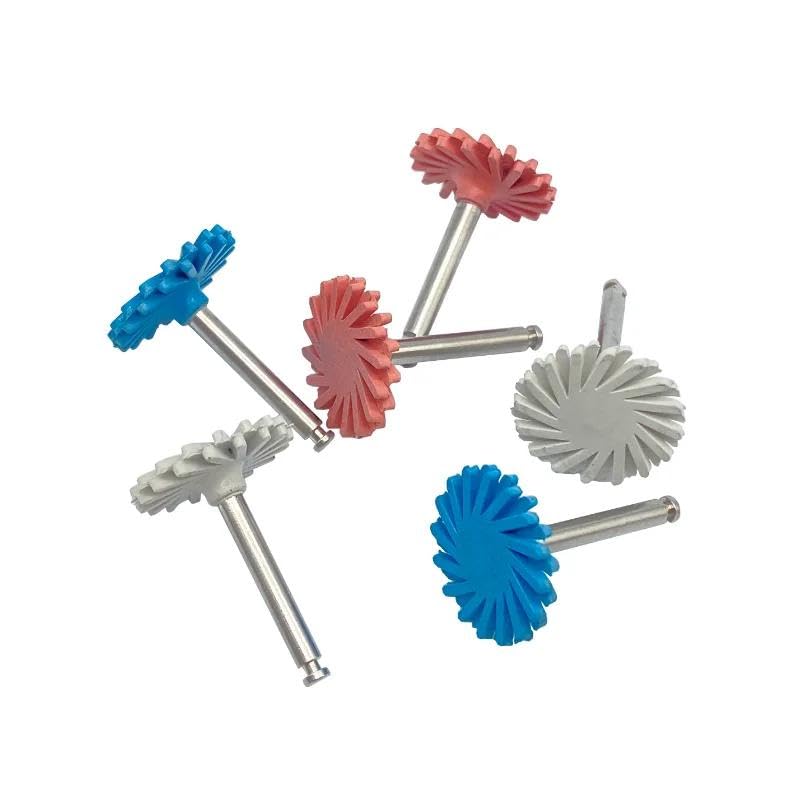 Image of Dental Composite Resin Polishing Discs Rubber Wheel Spiral Flex Polisher Diamond System RA Disc Kit 6Pcs Box
