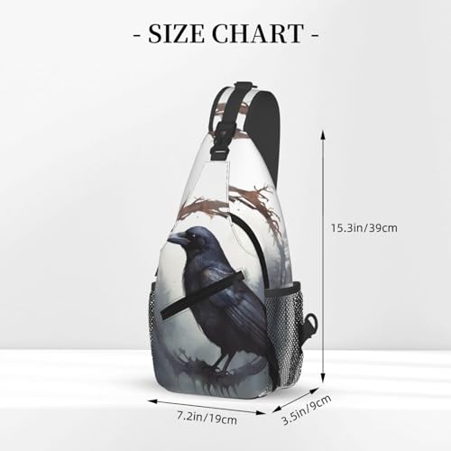 Sling Bag para Mujer y Hombre Negro Bolsa Cruzada miniatura 2