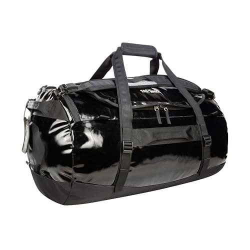 Image of Tatonka Barrel 65L - Wasserfeste Reisetasche mit Rucksackfunktion, grosser Offnung, gepolstertem Boden und abschliessbarem Reissverschluss, Black, 65 Litres, Durable travel bag with stowable backpack