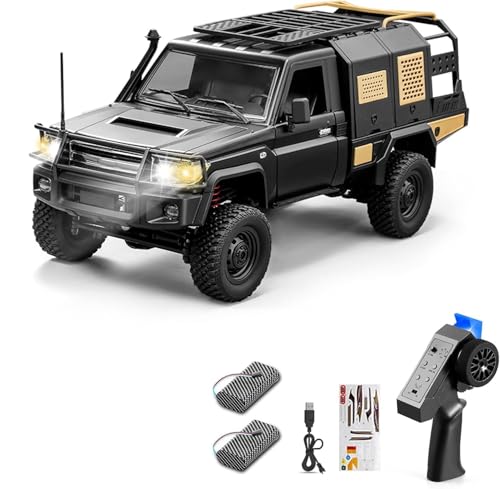 Image of Samtop 1 /12 Scale RC Crawler, MN-82S Remote Control Car, 2.4GHz 4WD Off Road Rock Crawler Vehicle with Lights, DIY Land Cruiser Pickup Truck Toy for Adults (White) (MN82S)