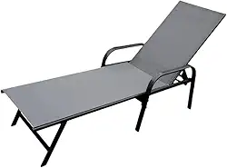 Espreguiçadeira Premium para Piscina em tela Sling - RM Decor (Grafite)