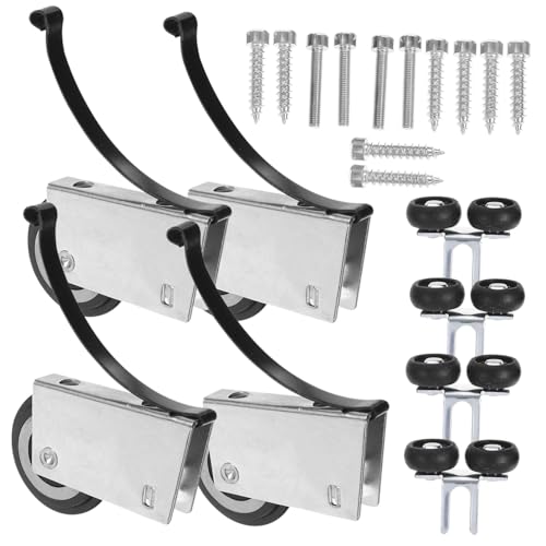 NOLITOY Rodamientos Metálicos para Puertas Correderas de Ruedas Resistentes Silenciosas y Duraderas para Armarios Ventanas y Sistema Estable para Rieles de Puertas Deslizantes