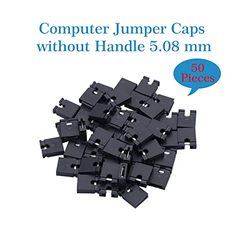 CQRobot 50 Pieces Black Standard Computer Jumper Caps Header Pin Shunt Short Circuit 2P Connector Open Top 5.08mm. for Arduino Raspberry Pi PCB PC DVD HDD Motherboard Shorting and Other Project - Image 3