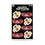 Rico Industries NCAA Iowa State Cyclones Peel & Stick Temporary Tattoos - Eye Black - Game Day Approved!