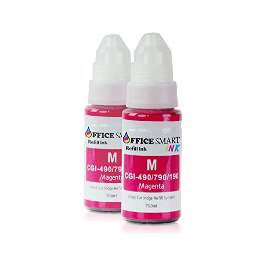 OfficeSmartInk 2pk Compatible with GI-290 Magenta Dye Refill Ink 70ml for PIXMA G4200, PIXMA G3200, PIXMA G2200, PIXMA G1200 Printers