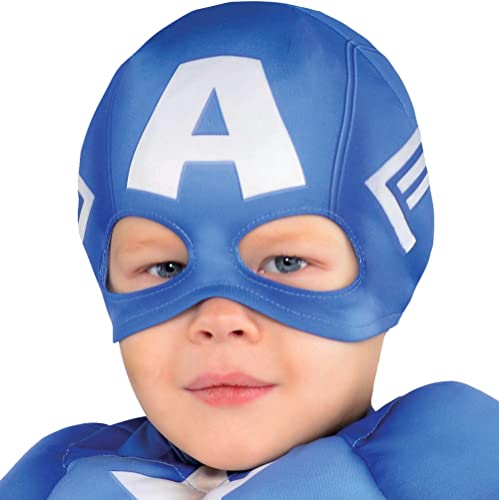 Suit Yourself 843827 Classic Captain America Muscle Halloween Costume For Toddler Boys, 3-4T, Includes Jumpsuit And Mask thumb #2