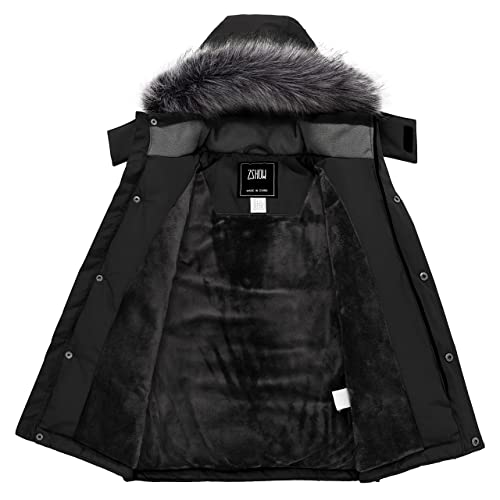 ZSHOW Boys' Warm Winter Coat Waterproof Parka Hooded Puffer Jacket3