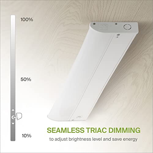 Image of ASD LED Under Cabinet Lighting, 24 inch 12W 822 LM, Dimmable Hardwired Under Cabinet Lights for Kitchen, 3000K /4000K /5000K, Under Counter Light Fixtures, ETL, White