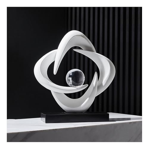 Tauzveok Sculpture Abstraite Moderne Décoration Blanche, Objets Décoratifs De Table Salon, Chambre À Coucher, Appartement, Sculptures Chambre, Statue...