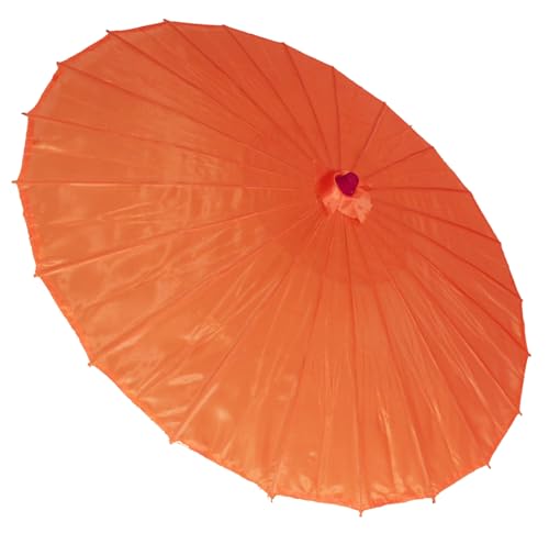 AAF Nommel ® Deko- Sonnenschirm aus Holz orange einfarbig transparent, 010