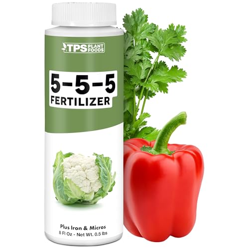 5-5-5 Fertilizer for Plants Great for Vegetables Flowers and Shrubs Liquid Plant Fertilizer by TPS Plant Foods 8oz (250ml)