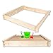 Gartenwelt Riegelsberger Sandkasten Nicki 147x147 cm aus Kiefer Naturholz Kinder Sandkiste Spielkasten Sandbox