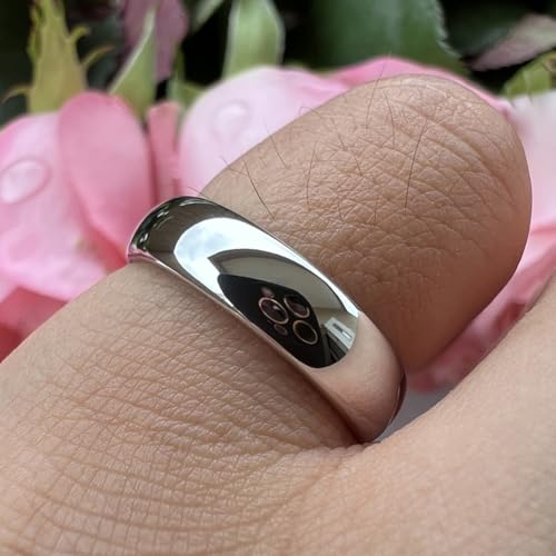 Image of TUTISS 2mm 3mm 4mm 5mm 6mm 7mm 8mm 10mm White Tungsten Rings for Men Women Engagement Wedding Bands Domed Polished Shiny Comfort Fit