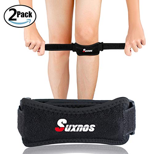 Knie Patella Support Gurt Bandage Knieschützer Stabilisator & Verstellbare Universalgröße Atmungsaktiv für Wandern, Fußball, Basketball, Laufen, Jumpers Knee, Tennis, Volleyball & Squats