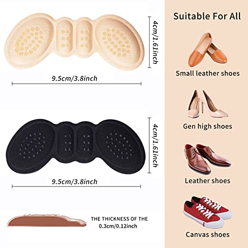 Heel Pads for Shoes, That are Too Big Heel Grips for Womens Shoes(4Pairs), Heel Inserts for Shoes Anti-Slip Heel Grips Liner Cushions Inserts for Women Men Shoe Heel Inserts Prevent Rubbing Blisters3