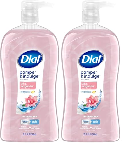 Dial Body Wash, Pamper & Indulge, Silk & Magnolia, 32 fl oz (Pack of 2)