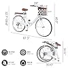 24/26 Inch Foldable Beach Cruiser Bike, 7 Speed Beach Cruiser Bikes for Women, Womens Commute Bike with Basket, Step Through City Bikes for Women Adults Ladies (White, 26 inch) #4