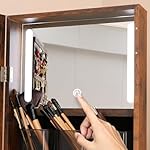 360 Swivel Full Length Mirror Jewelry Cabinet - Standing Armoire With Built-In Mirror & 3 Lockable Drawers (Rustic Brown) - Perfect for Her - Image 2