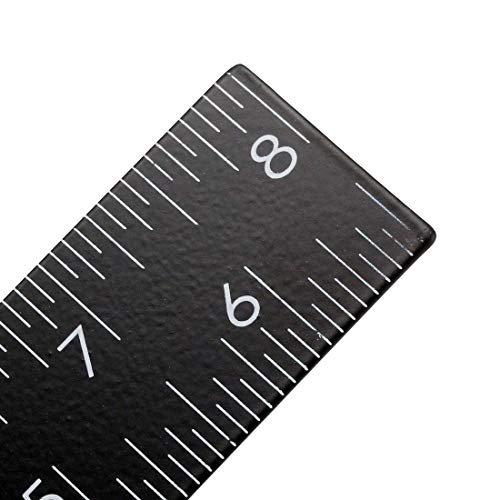 Angled Ruler 200 x 300 mm 8 x 12 Inch Metric Double Scale Stainless Steel Double Side L Square Shape 90 Degree Layout Tool for Carpenters Engineer Black - Image 4