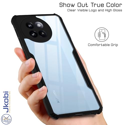Image of Jkobi Back Cover Case for Xiaomi 14 Civi 5G (Shockproof with Polycarbonate Clear Panel | Professional Black)