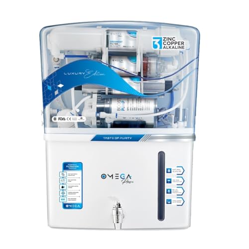 Aqua Omega With Copper RO water purifier with UV, UF, TDS Advance Technology Electric Water Purifier with Metallic Sheet for Home - 12 liters