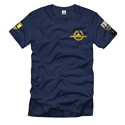T-shirt Ubootgewader U16 coton bleu à col rond de la Bundeswehr