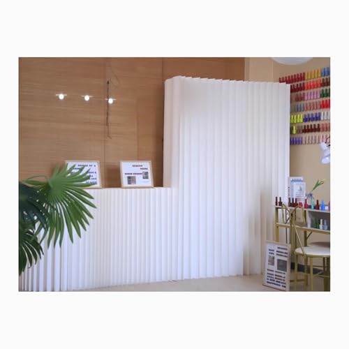 Room Dividers Modern Room Divider Hairdressing and Nail Salon Paper Wall Privacy Screen, Retractable Room Divider Partition Storage Display Rack Decorative Background Wall(3x2 m/9.84x6.56 ft)