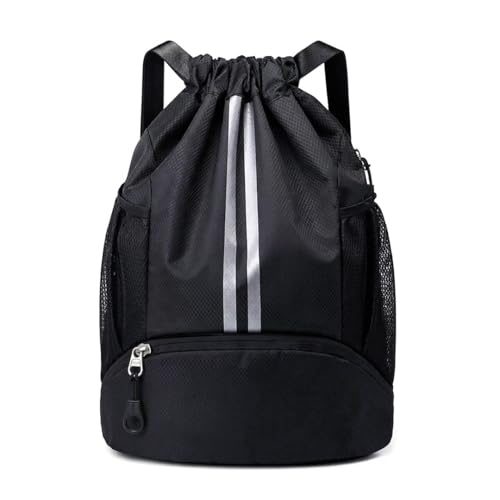 Image of SLOVIC Drawstring Bag for Man [22 LTR] | Gym Bag for Men with Separate Shoe Compartments | Durable Backpack Bag for Man | Backpack Bags for Women | Ideal for Gym, Travel & Sports | Black