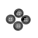 Chenkou Craft Mix Color Plastic Resin Circle Big Button 4 Holes DIY Craft Sewing 3/4'(20mm) 100pcs...