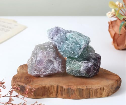 XIANNVXI Rainbow Fluorite Crystal,1.77-2.17" Raw Crystal Fluorite Stone,Natural Healing Crystal Rock Rough Gemstone for Crystal Lovers Beginners Collectors - Image 4