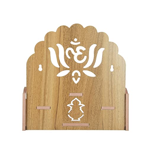 Krupasadhya Wooden Beautiful Plywood Mandir for Pooja Room Home Decoration Wall Hanging Temple 2