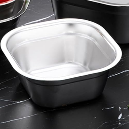 Lavabo de acero inoxidable de alta resistencia juego cuadrado multiusos de 2 piezas 7
