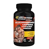 Italian Elite® Elite Extreme 120 Capsule Integratore Alimentare con Caffeina, Tè Verde, Carnitina, Glucomannano, Aceto di Mele e Guaranà. Supporto a Stile di Vita Attivo Energia e Focus. Uomo e Donna