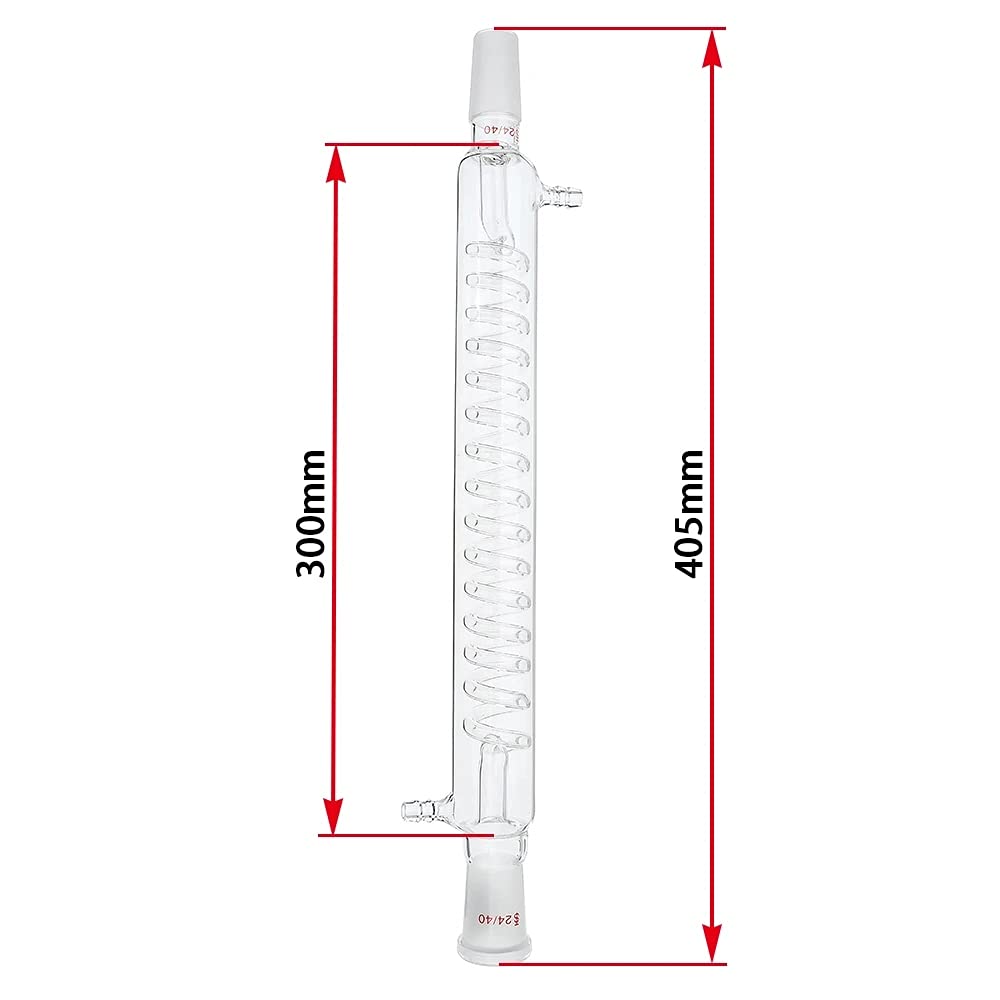 Boveution 300Mm 24/40 Verre Graham Condenseur Bobine Tube Intérieur Condenseur Verrerie De Laboratoire