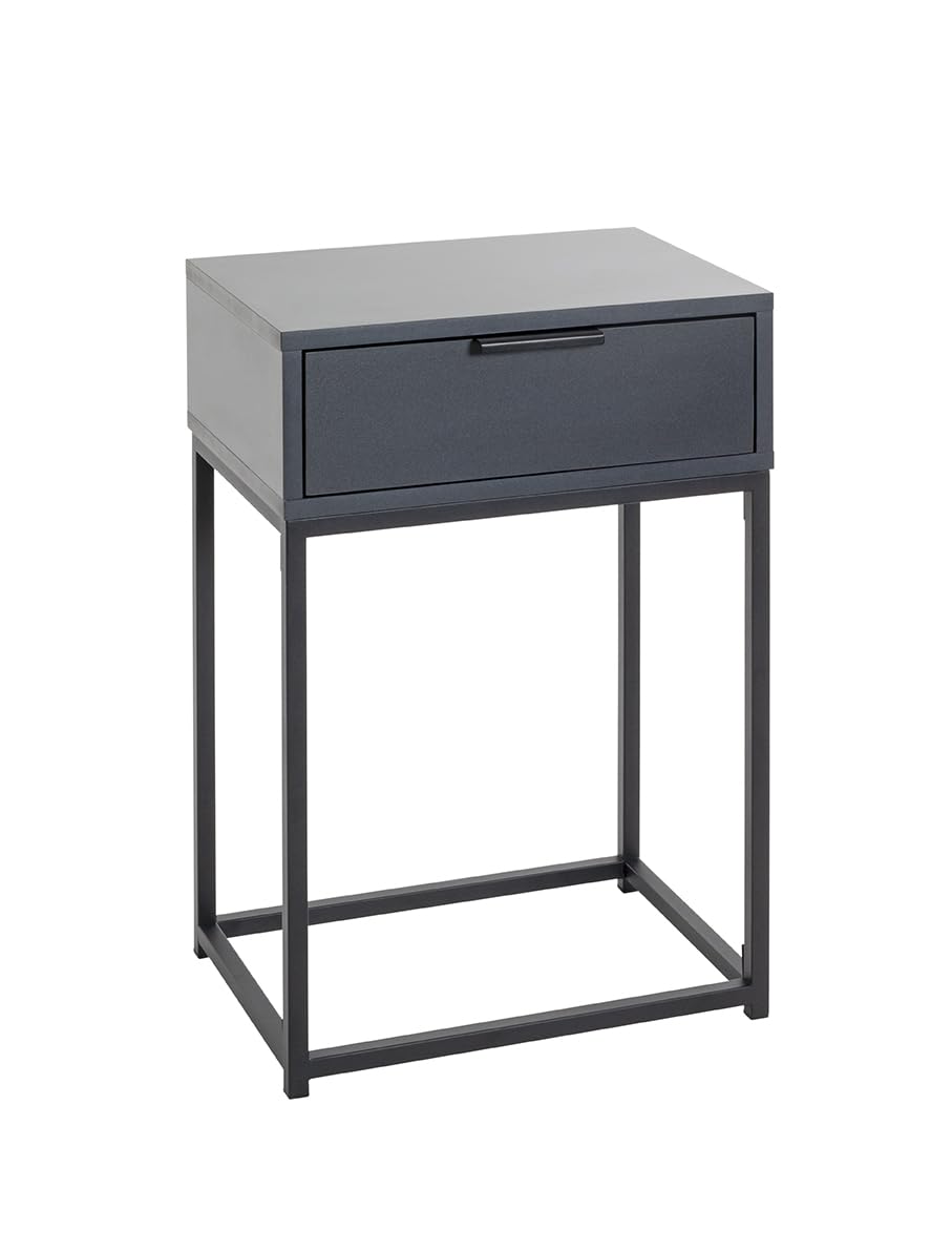 HAKU Console anthracite, black, Metal, Particleboard - Dim.: W 40 x H 60 x D 28 cm, Style: Modern