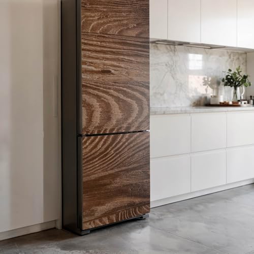 Stickers pour Réfrigérateur 60x205 cm Décoration Texture Bois Vagues