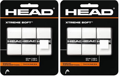 Head Unisex – Erwachsene Xtremesoft™ Griffband, Weiß, Einheitsgröße EU (Packung mit 2)