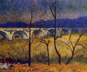 Peinture à l'huile Paul Sérusier The Aqueduct 1905 collectionneur tableau de maître