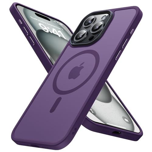 Coque de protection iPhone 16 Pro translucide mate violette haute résistance