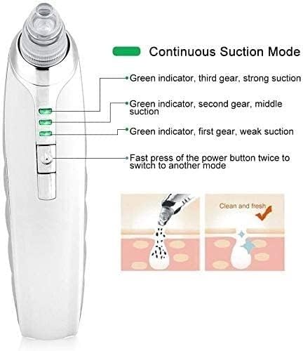 Extracteur de Points Noirs, écran LED, Rechargeable par USB, Nettoyeur Pores, acné, comédons, avec 4 sondes et 5 Niveaux d'aspiration, Pratique Durable