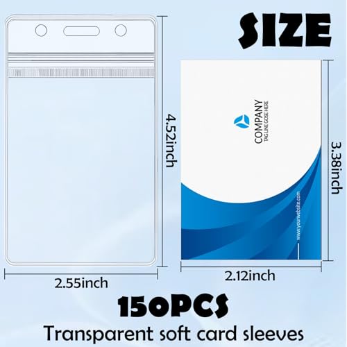 150 PCS Clear Plastic Luggage Tags, Waterproof Tag Bulk for Office Business Travel Supplies2