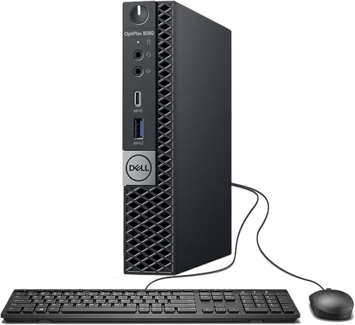 Dell OptiPlex 5060 Mini PC Ordinateur de Bureau Windows 11 Pro, Intel Core i5-8500T, 8 Go de RAM, SSD 512 Go, Support 4K, DisplayPort, Clavier QWERTY...
