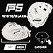 SSK FP5 Fastpitch Softball Catcher’s Mitt 33” – 34” Right & Left Hand Throw Premium Full Leather Softball Glove (White/Black, 33