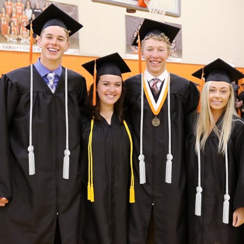 Image of Graduation Honor Cords White Graduation Cords with Tassels, 67 inch Long for Graduation Students